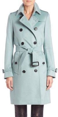 burberry cashmere trench coat dusty mint|Burberry kensington belted cashmere coat.